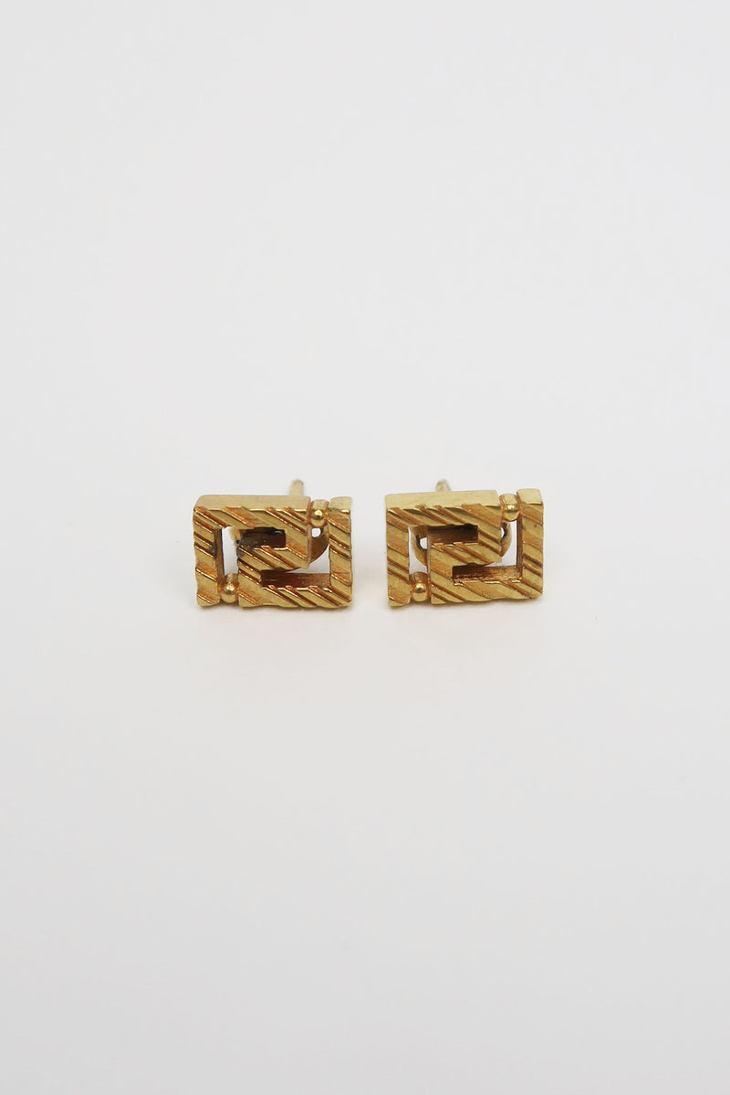 Versace Greca Stud Earrings