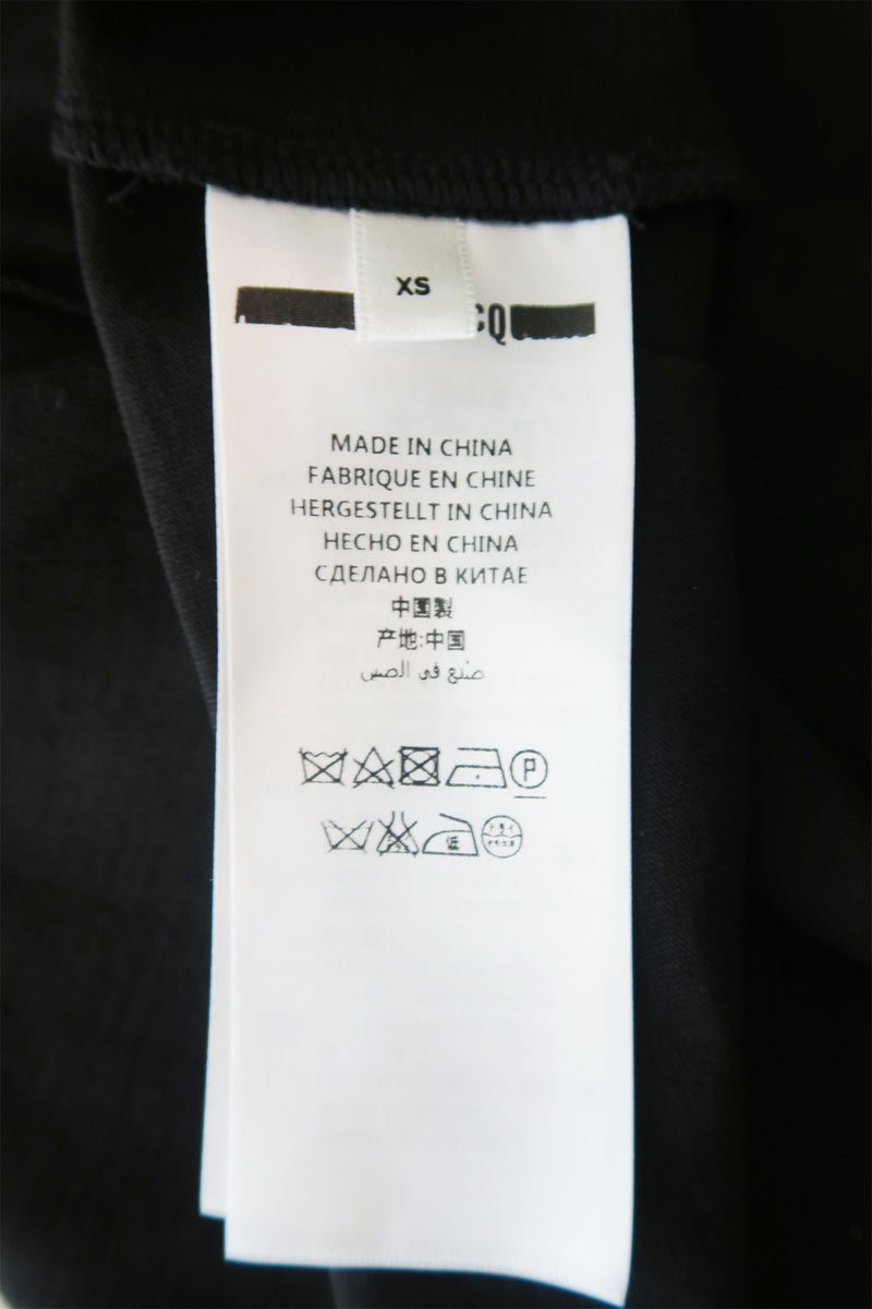 McQ Alexander McQueen Black Lace-Trim Tank Mini Dress sz xs