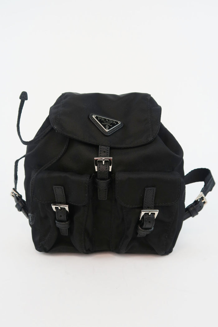 Prada Tessuto Mini Chain Backpack Crossbody