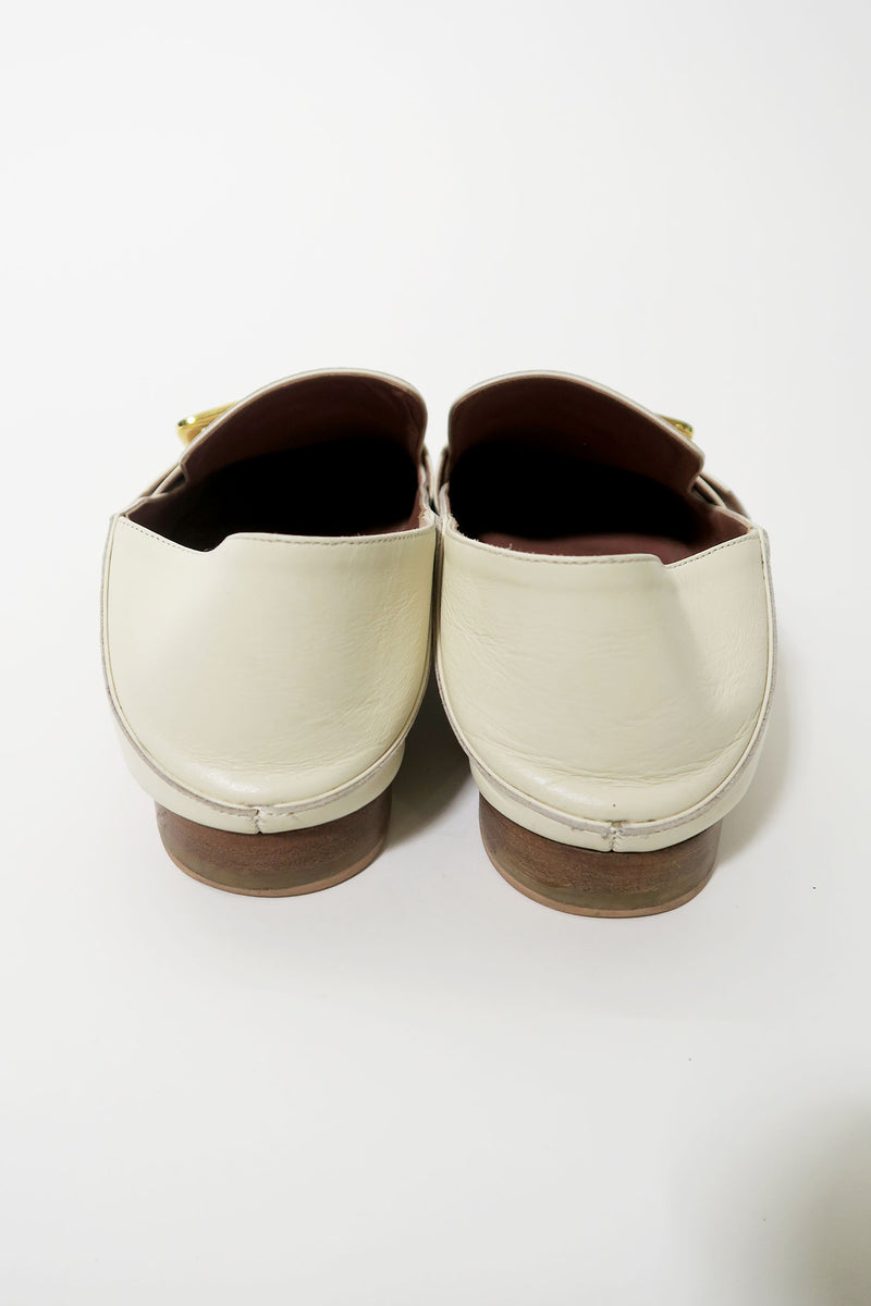 Bally Janelle Buckle Detail Loafers sz 38.5