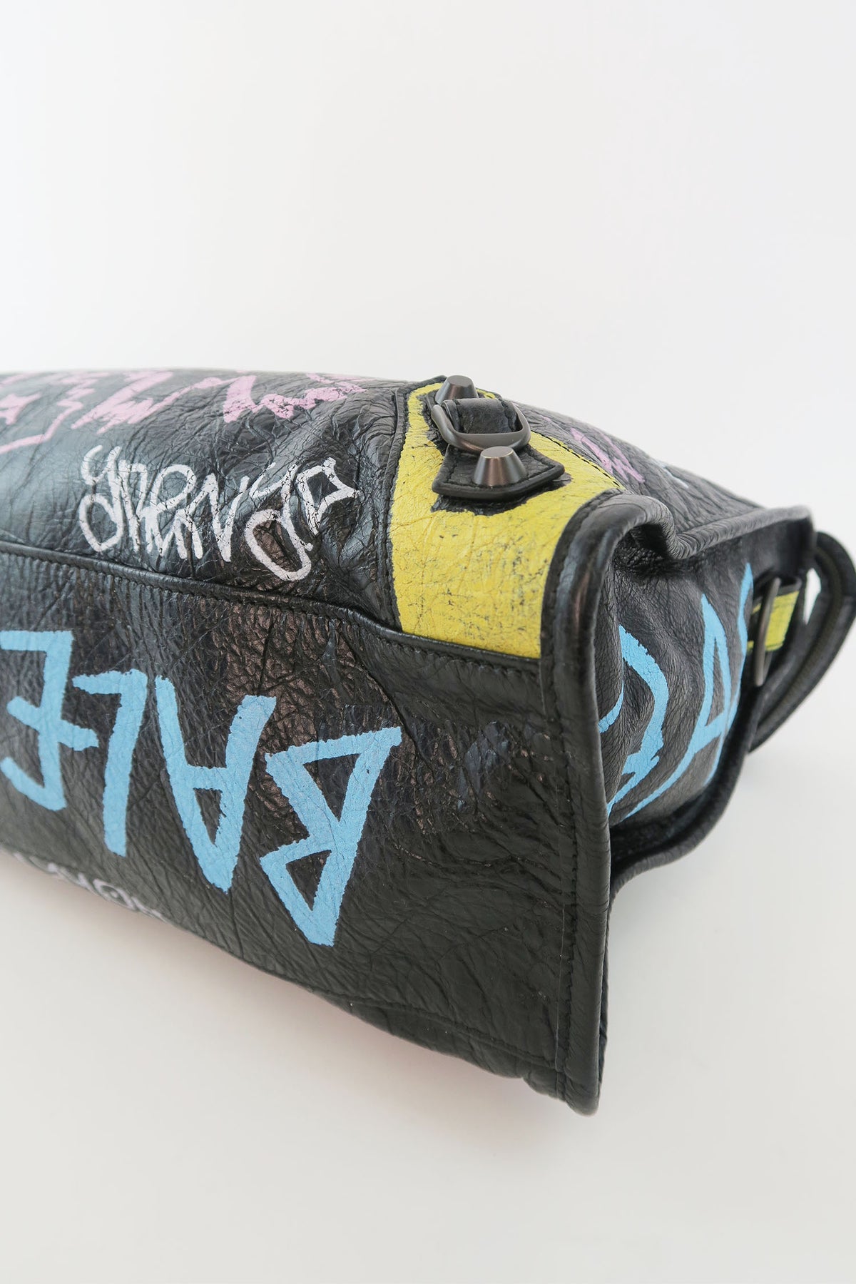 Balenciaga Graffiti Motocross Classic City Bag