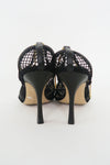 Bottega Veneta Leather Mesh Accents Slingback Sandals sz 38