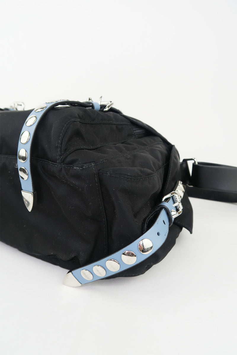 Prada New Vela Studded Messenger Bag