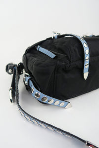 Prada New Vela Studded Messenger Bag