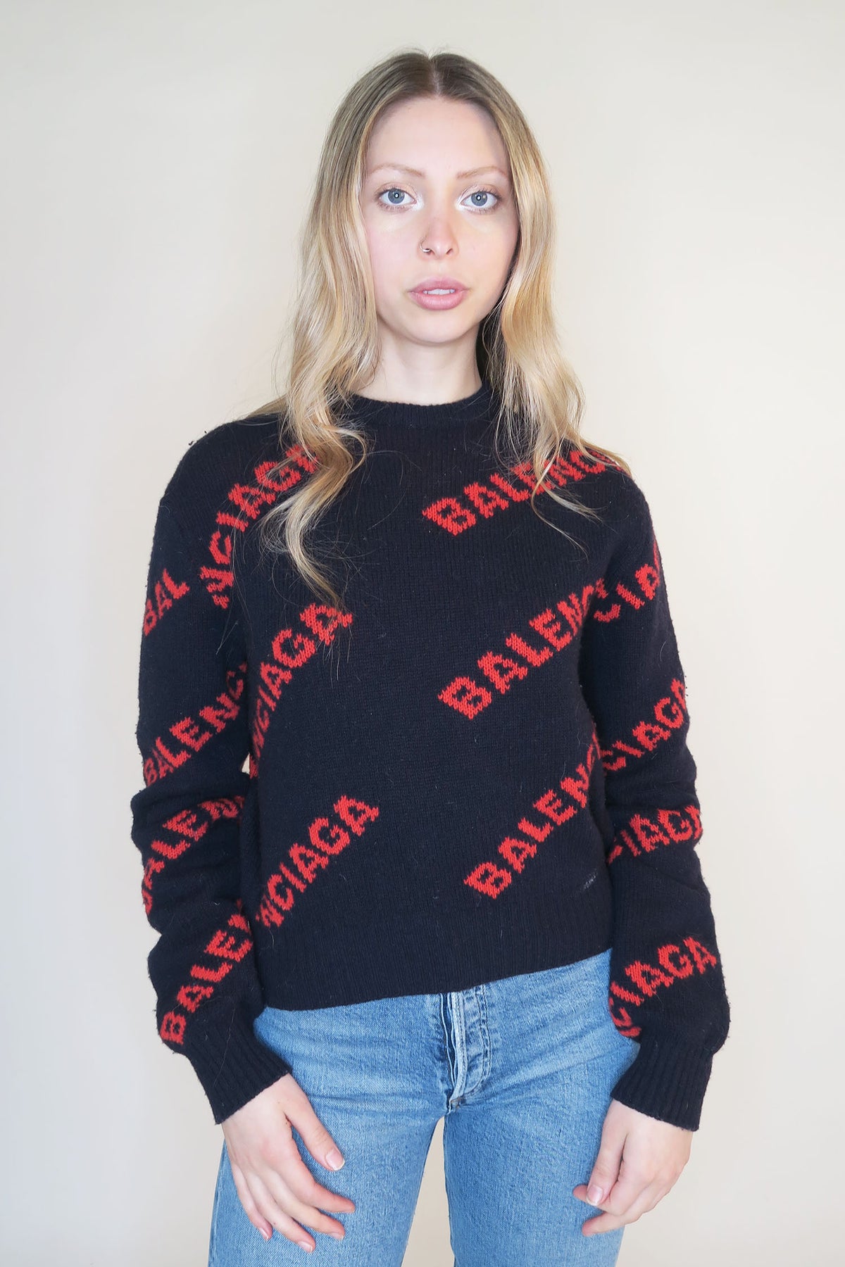 Balenciaga Logo Sweater sz XS