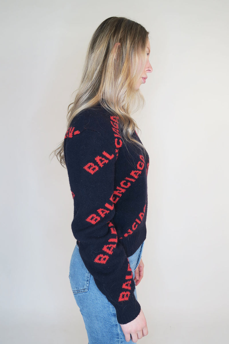 Balenciaga Logo Sweater sz XS