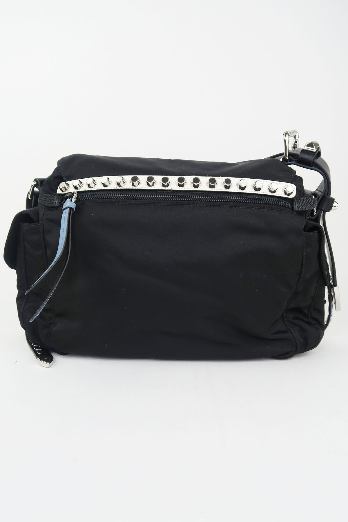 Prada New Vela Studded Messenger Bag