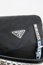 Prada New Vela Studded Messenger Bag