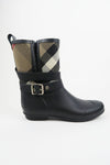 Burberry Nova Check Pattern Rubber Rain Boots sz 39