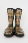 Burberry Check Pattern Rubber Rain Boots sz 38