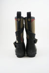 Burberry Nova Check Pattern Rubber Rain Boots sz 39