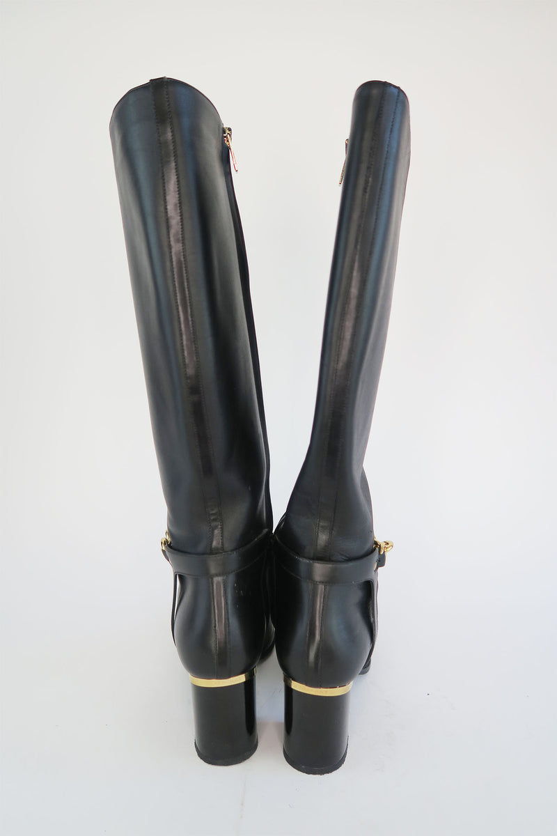 Burberry Leather Riding Boots sz 37