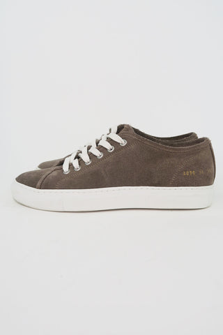 Woman by Common Projects Suede Sneakers sz 36 - Designer Sneakers at The Find Luxury Resale - Vancouver, Canada