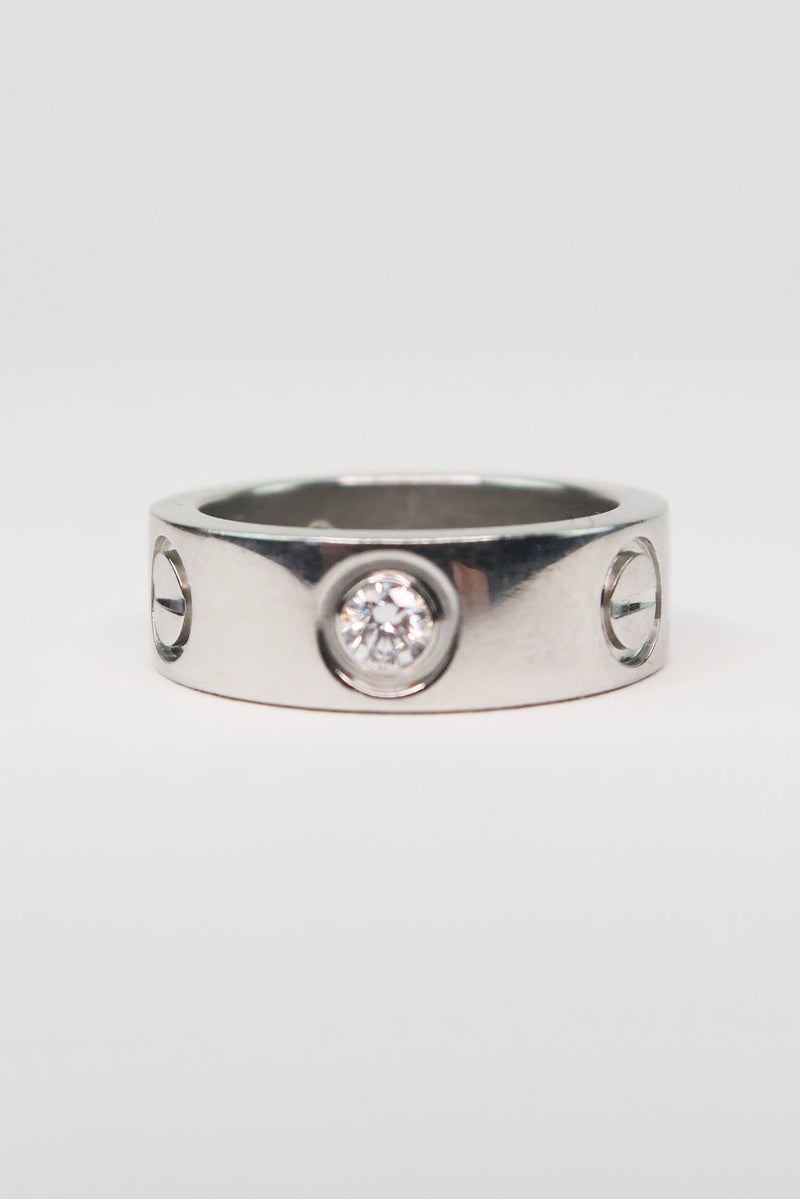 Cartier Platinum 1 Diamond Love Ring