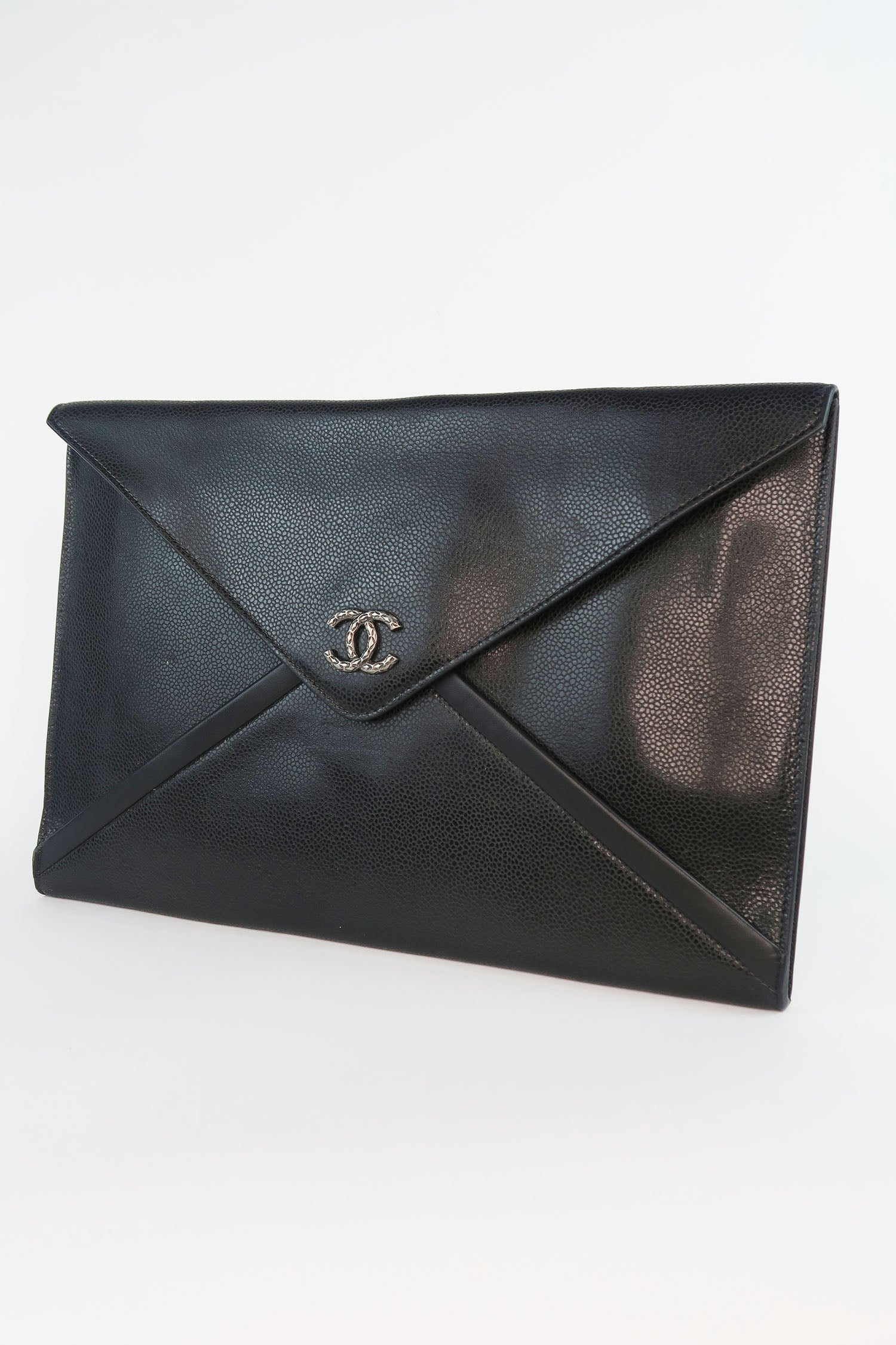 Chanel CC Caviar Envelope Clutch The Find Studio