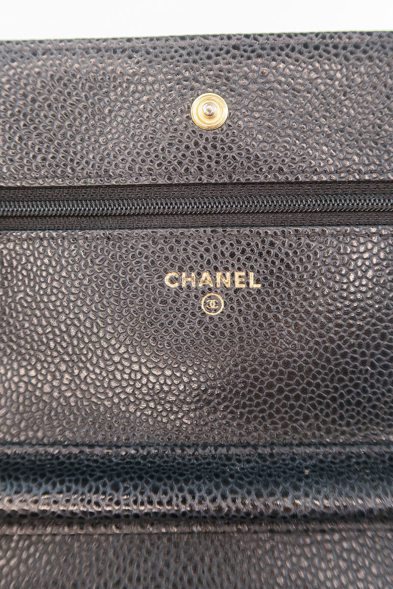 Chanel Classic Caviar Wallet On Chain