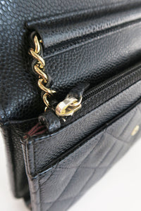 Chanel Classic Caviar Wallet On Chain