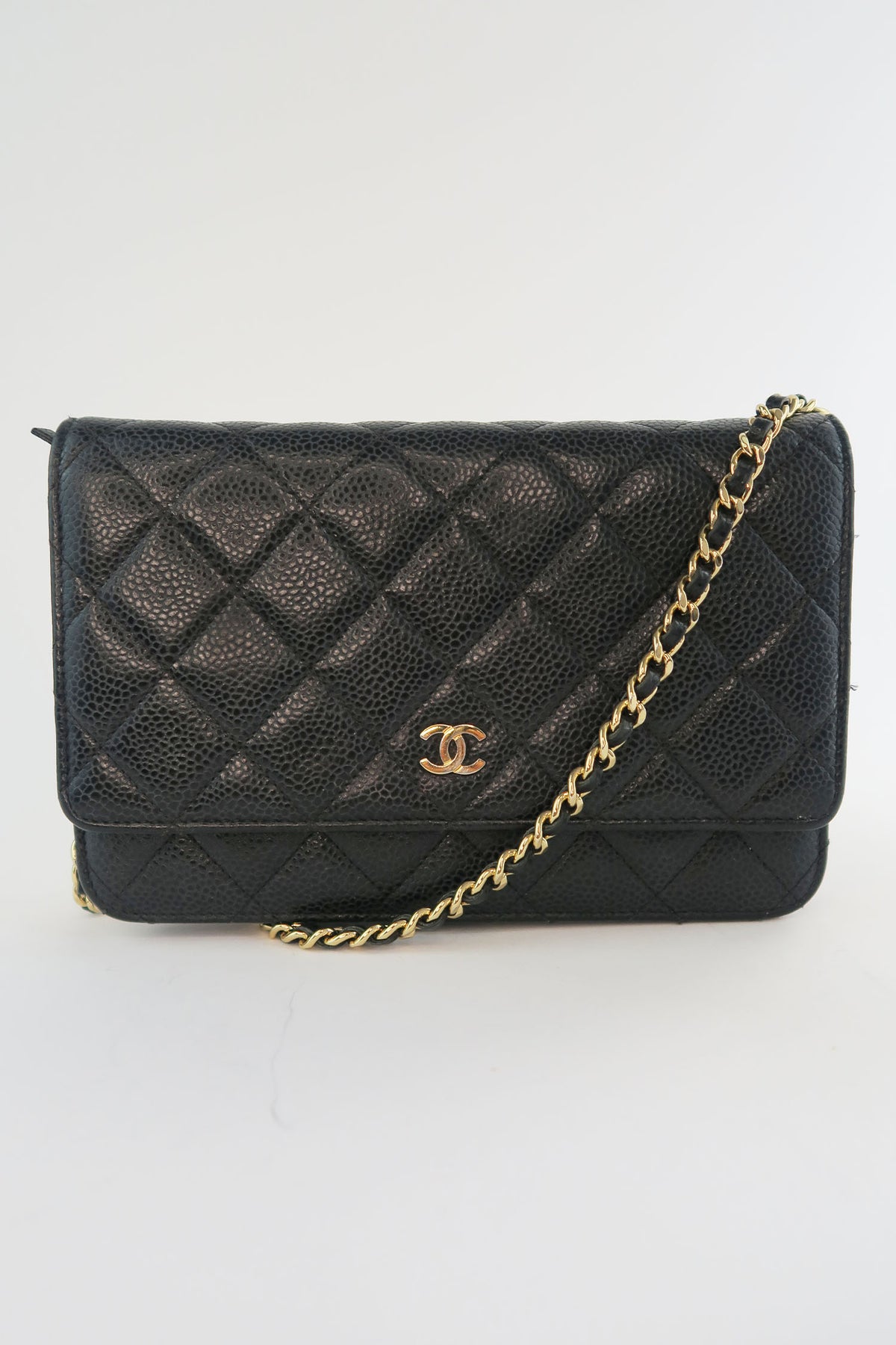 Chanel Classic Caviar Wallet On Chain