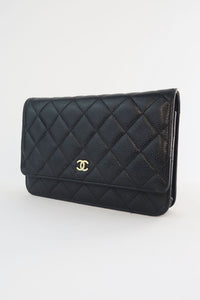 Chanel Classic Caviar Wallet On Chain