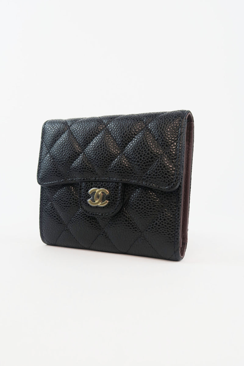 Chanel Classic Small Toast Zip Caviar Card Coin Case