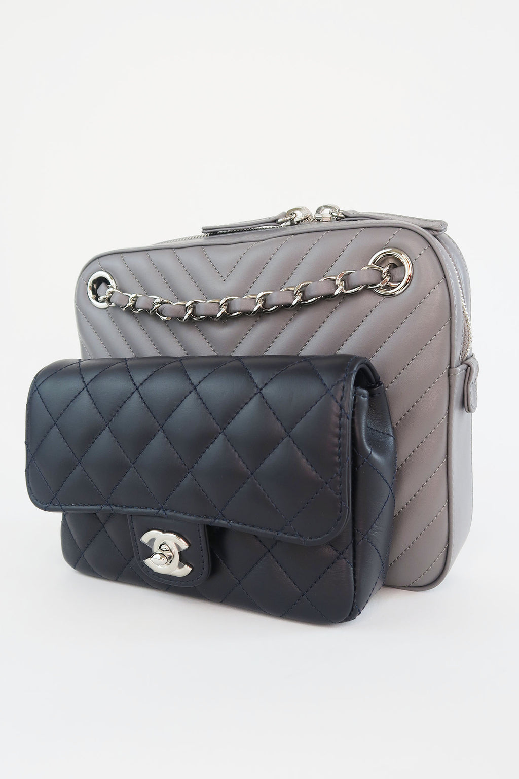 Chanel Two-Tone Quilted Shoulder Bag