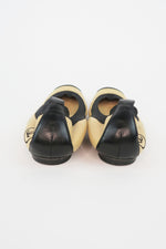 Chanel Leather Coluorblock Pattern Ballet Flats sz 36.5