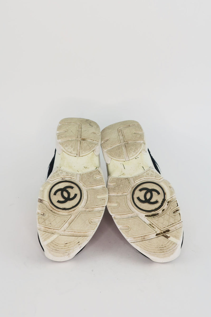 Chanel Suede Printed Sneakers sz 36