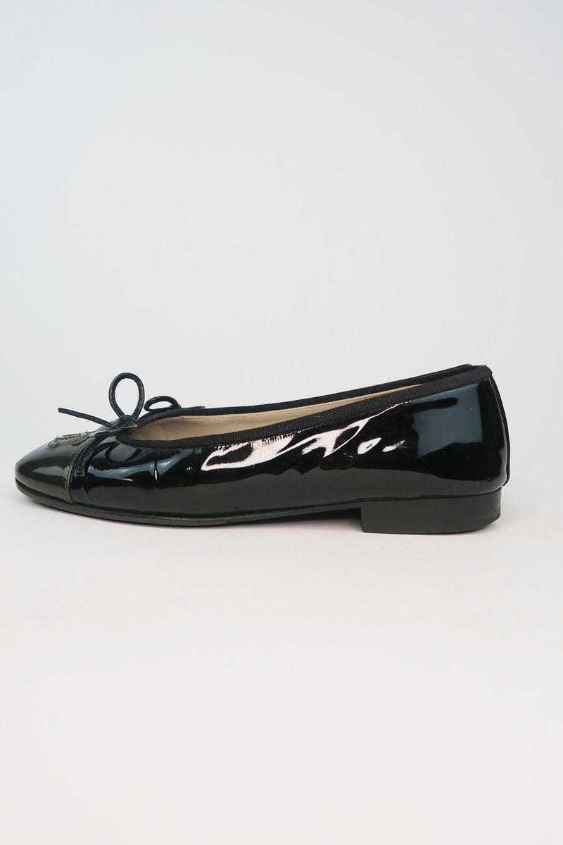 Chanel Patent Leather Ballet Flats sz 36