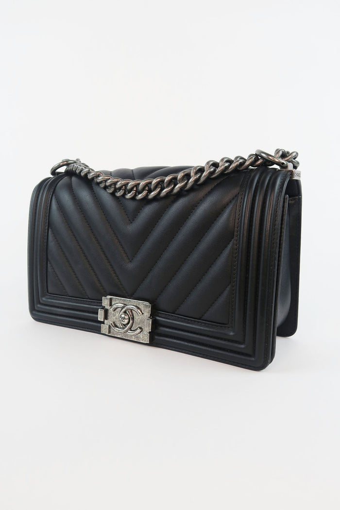 Chanel Medium Chevron Boy Bag