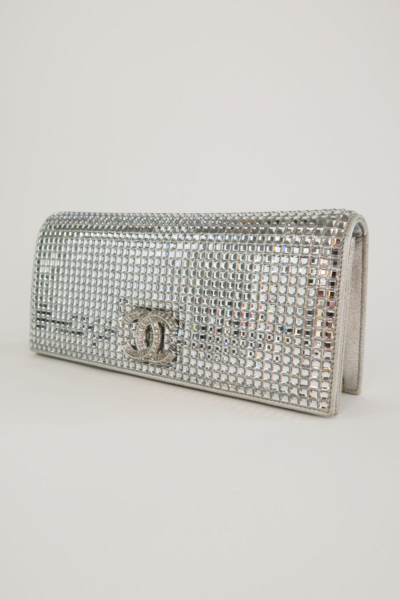 Chanel Crystal Embellished Clutch w/ Chain