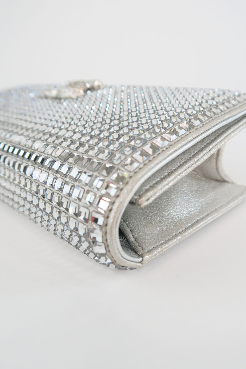 Chanel Crystal Embellished Clutch w/ Chain