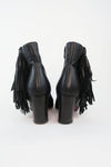Christian Louboutin Leather Fringe Trim Accent Boots sz 38