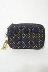 Christian Dior Denim Cannage Studded Lady Dior Camera Case