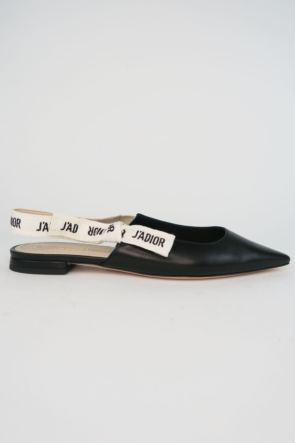 Christian Dior J'Adior Leather Slingback Flats sz 36.5