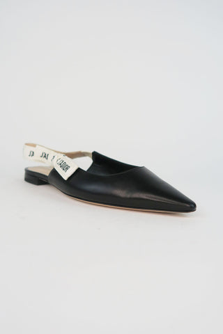 Christian Dior J'Adior Leather Slingback Flats sz 36.5 - Designer Flats at The Find Luxury Resale - Vancouver, Canada