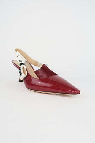 Christian Dior J'Adior Patent Leather Slingback Pumps sz 37 - Designer Pumps at The Find Luxury Resale - Vancouver, Canada