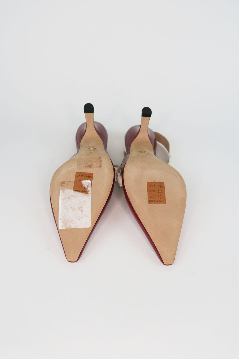 Christian Dior J'Adior Patent Leather Slingback Pumps sz 37