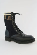 Fendi Leather Combat Boots sz 38