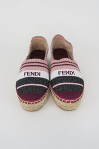 Fendi Canvas Printed Espadrilles sz 36