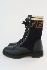 Fendi Leather Combat Boots sz 38