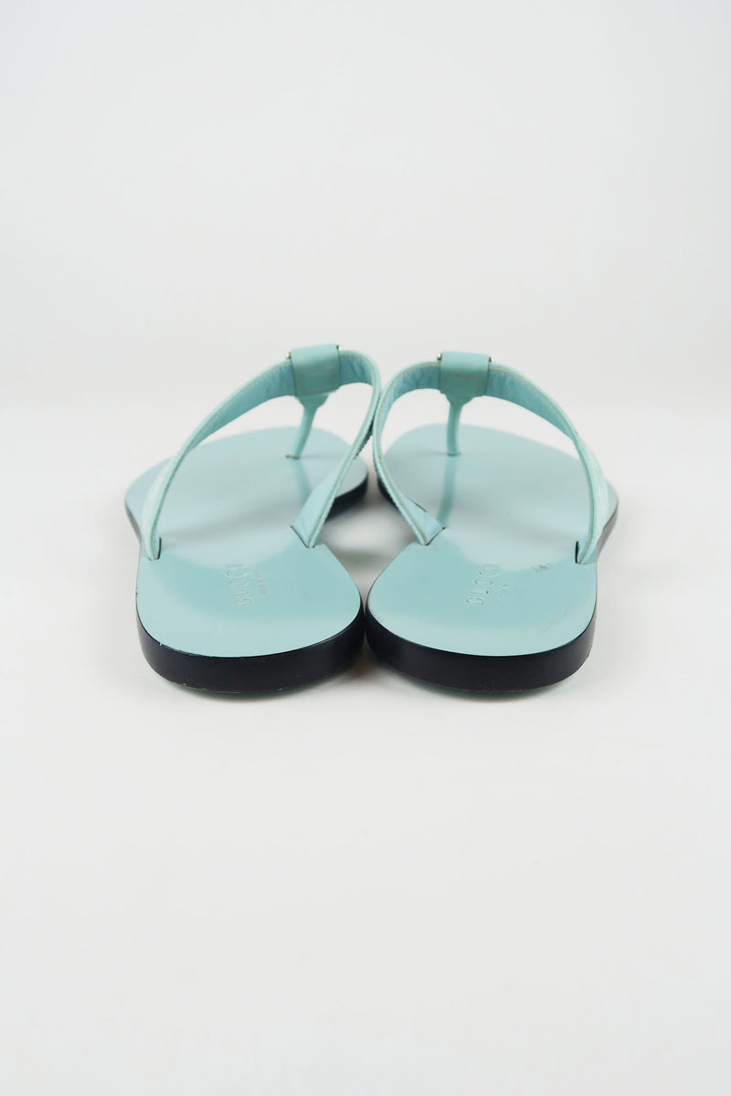 Gucci Leather T-Strap Sandals sz 35