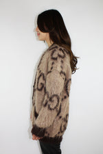 Gucci Reversible GG Mohair Wool Cardigan sz XS