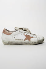 Golden Goose White and Pink Superstars sz 38
