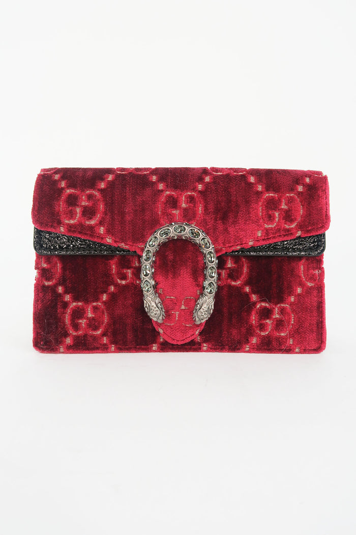 Gucci Super Mini GG Velvet Dionysus Bag