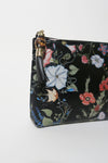 Gucci Black Leather Flora Knight Print Pouch