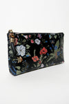 Gucci Black Leather Flora Knight Print Pouch