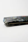 Gucci Black Leather Flora Knight Print Pouch