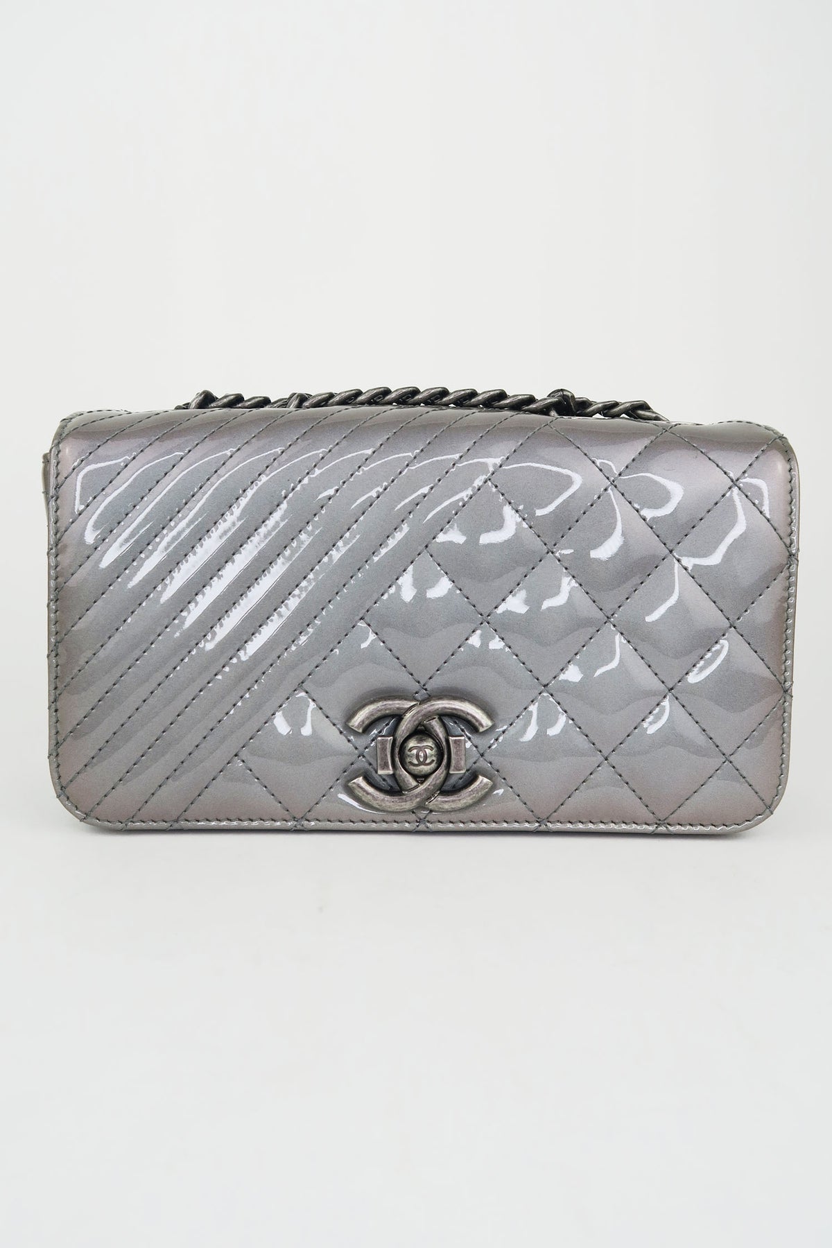 Chanel Coco Boy Flap Bag Quilted Patent