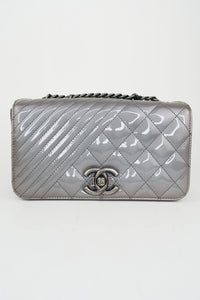 Chanel Coco Boy Flap Bag Quilted Patent