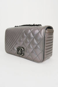 Chanel Coco Boy Flap Bag Quilted Patent